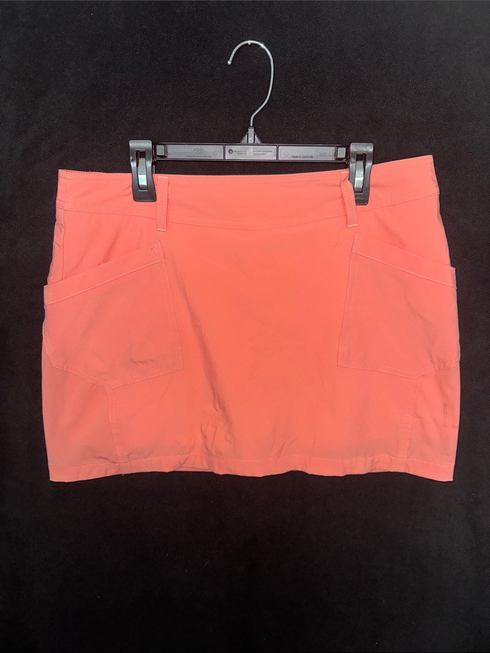 LG Coral-Peach Mini Skort with Front Pockets